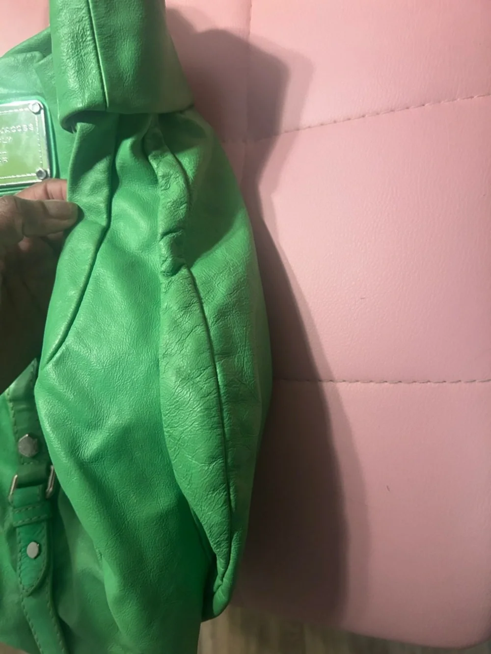 Marc by Marc Jacobs Neon Green Leather Hobo Bag - Picture 9 of 12